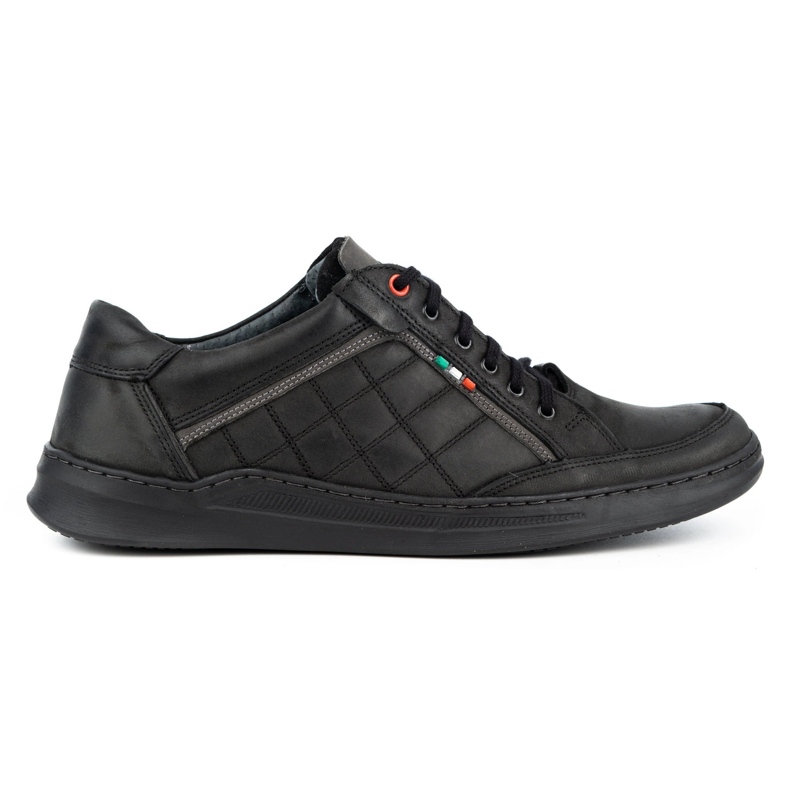 Olivier Sapatos casuais de homem em pele 297GT preto