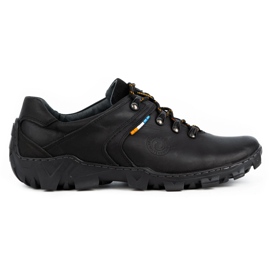 Olivier Sapatos de trekking de homem em pele 214GT preto