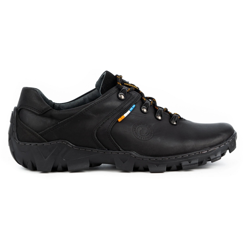 Olivier Sapatos de trekking de homem em pele 214GT preto