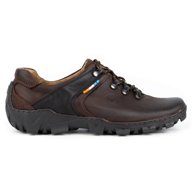 Olivier Sapatos de trekking de homem em pele 214GT castanho