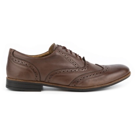 Olivier Sapatos formais de couro brogs 306gt marrom mocha