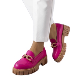 Brogues rosa com detalhes em ouro da Adriney Brogues rosa com detalhes em ouro da Adriney