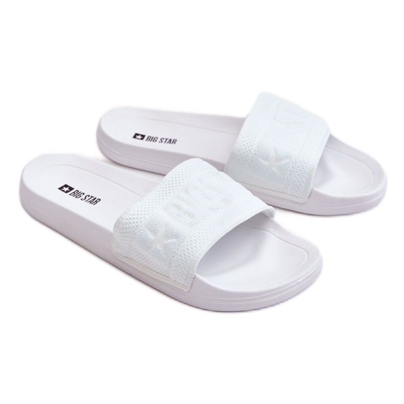 Chinelos femininos da moda Big Star LL274A159 branco
