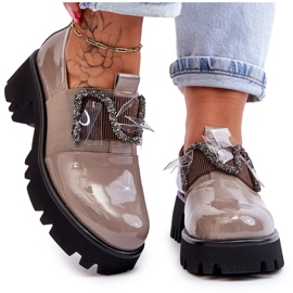 S.Barski Sapatos Laqueados com Ornamentos Cinza Keily S.Barski Sapatos Laqueados com Ornamentos Cinza Keily