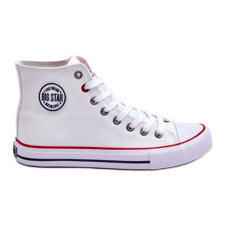 Tênis clássico feminino de cano alto Big Star T274026 branco