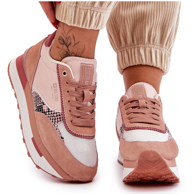 Tênis da moda sistema de espuma viscoelástica Big Star LL274366 rosa Tênis da moda sistema de espuma viscoelástica Big Star LL274366 rosa