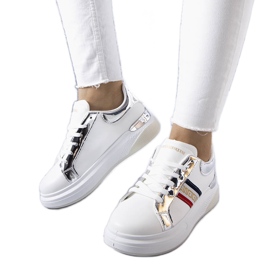 PA1 Tênis branco com detalhes prateados Annot PA1 Tênis branco com detalhes prateados Annot