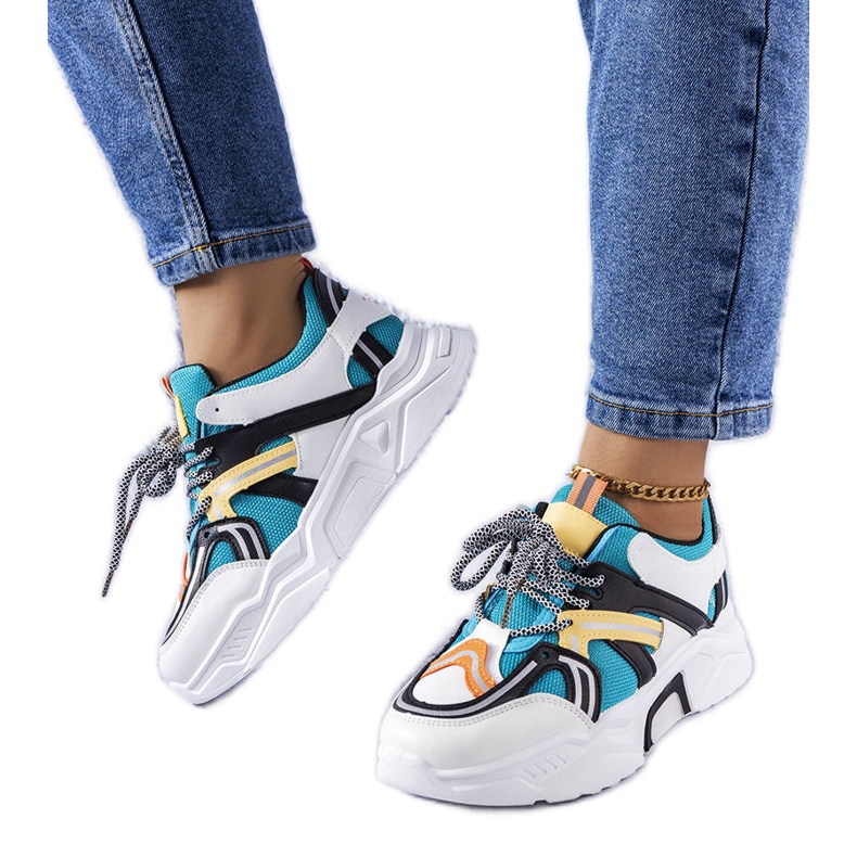 Sapatilhas de mulher Delois azuis branco