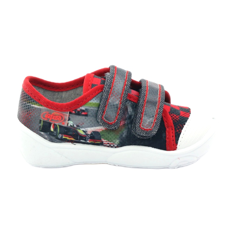 Calçados infantis Befado, tênis, chinelos 907p093 vermelho cinza