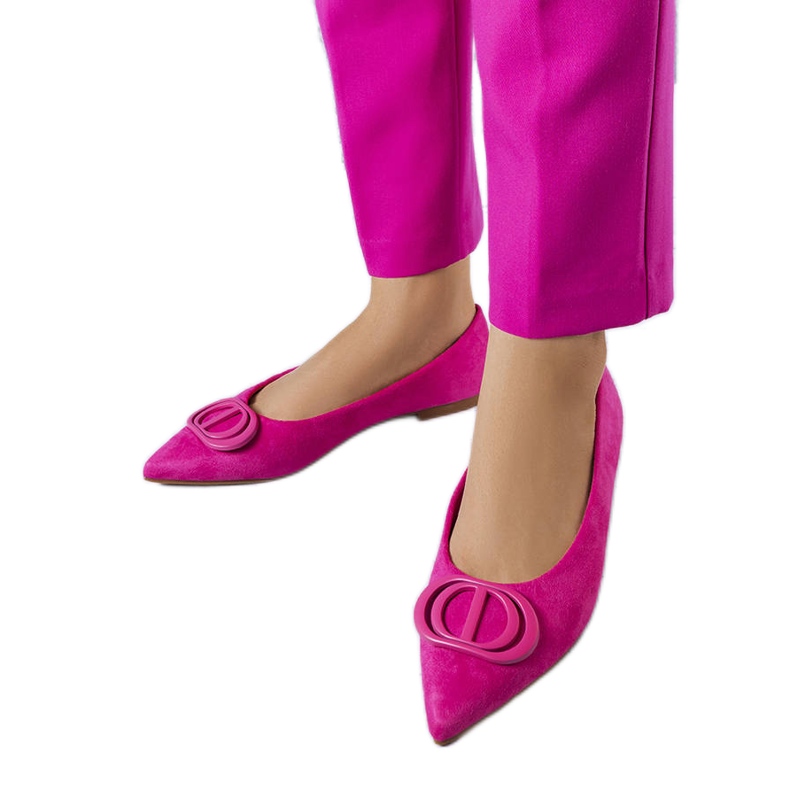 Sabrinas rosa de camurça ecológica Grignon