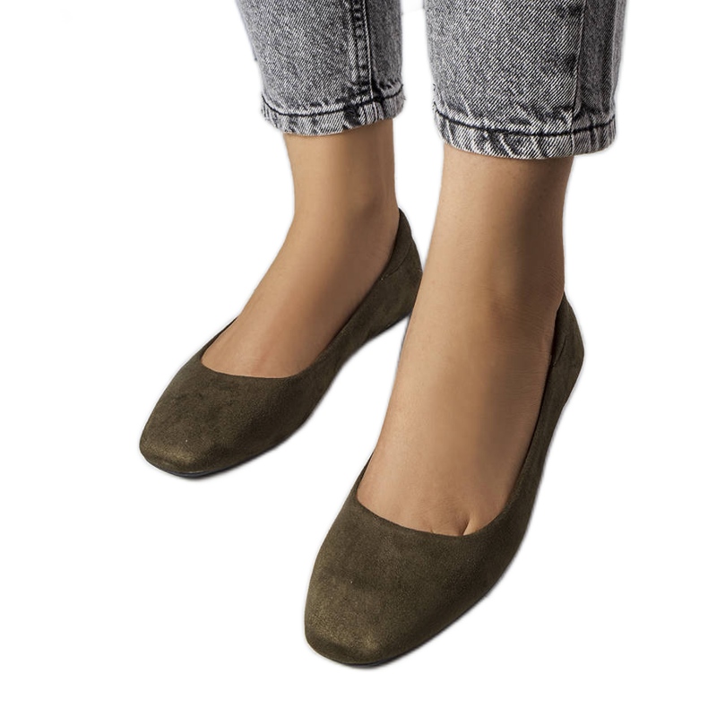 Sapatilhas de balé de camurça verde Jules