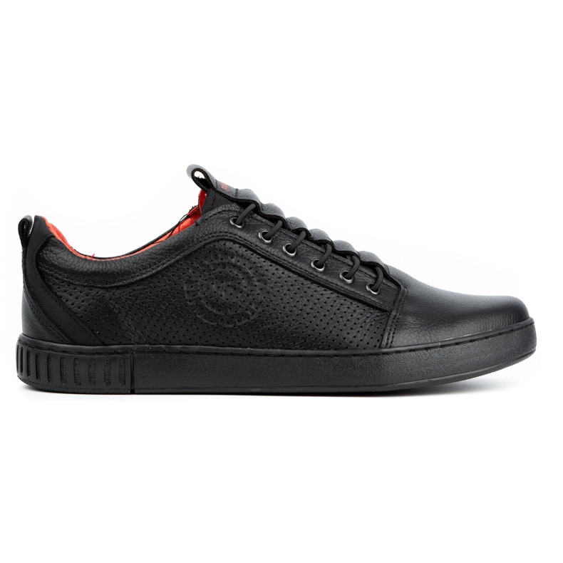 Polbut Sapatos de couro masculinos casuais 2121P/2 pretos