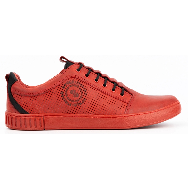 Polbut Sapatos casuais em pele de homem 2121P/2 vermelho