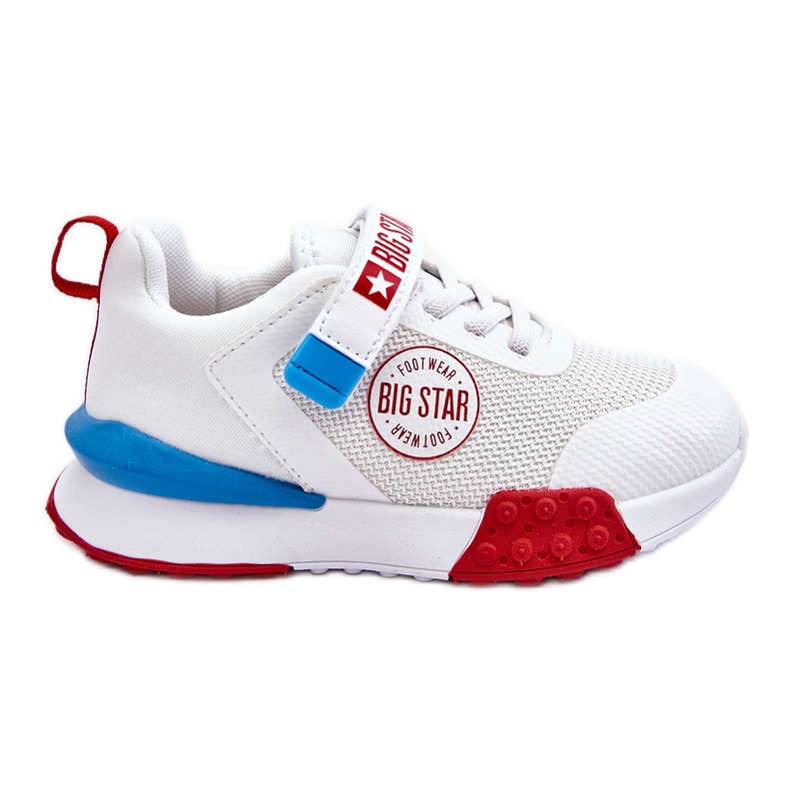 Tênis esportivo infantil baixo sistema de espuma viscoelástica Big Star LL374213 branco