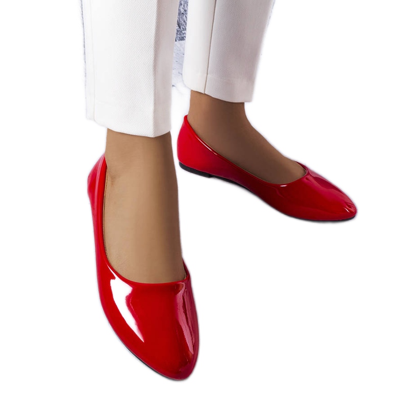 BM Bailarinas de laca clássico vermelho Méthot