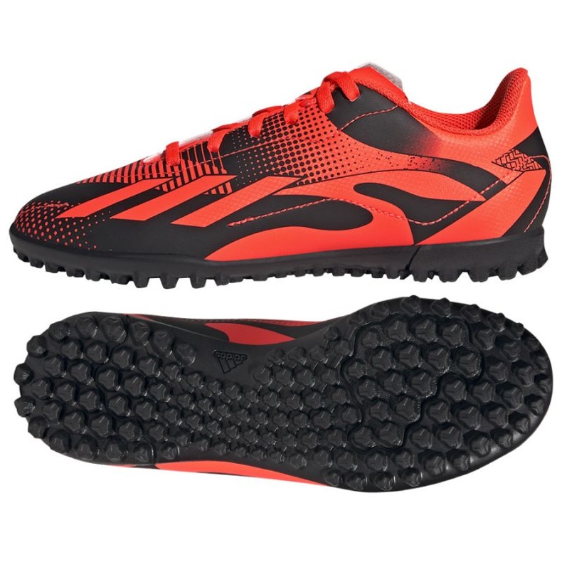 Chuteira Adidas X Speedportal Messi.4 Tf Jr GZ5136 laranja laranjas e tintos