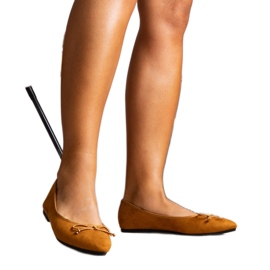 Bailarinas bico fino camel da Latour marrom