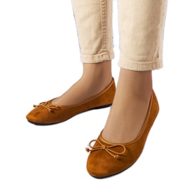 Bailarinas marrons com laço Chandonnet marrom