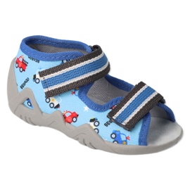 Slippers infantis de Befado Inserir 350p036 azul em carros