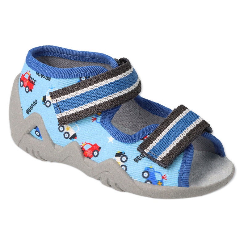 Slippers infantis de Befado Inserir 350p036 azul em carros
