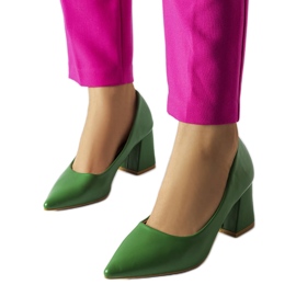 BM Sapatilha de salto alto verde Fanchon