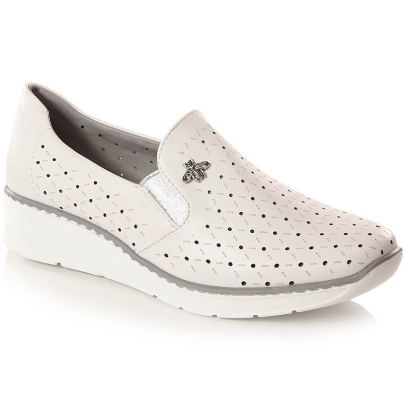 Sapatos de salto alto femininos brancos Jezzi MR1840-12