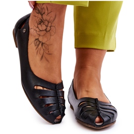 Lemar Sabrinas de couro confortáveis ​​para mulheres pretas Luka preto