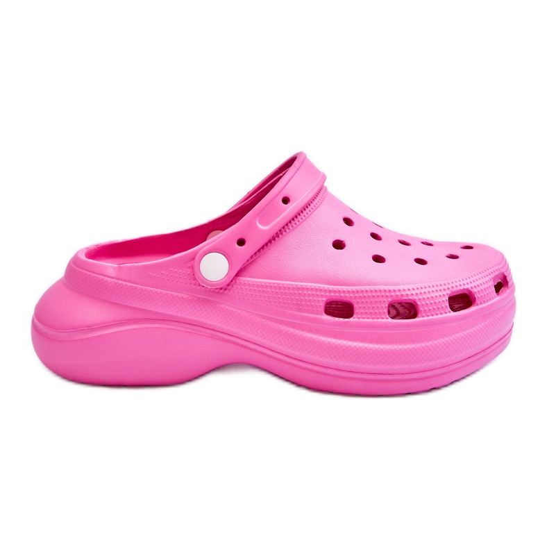 Chinelos femininos de espuma Crocs rosa escuro Colina