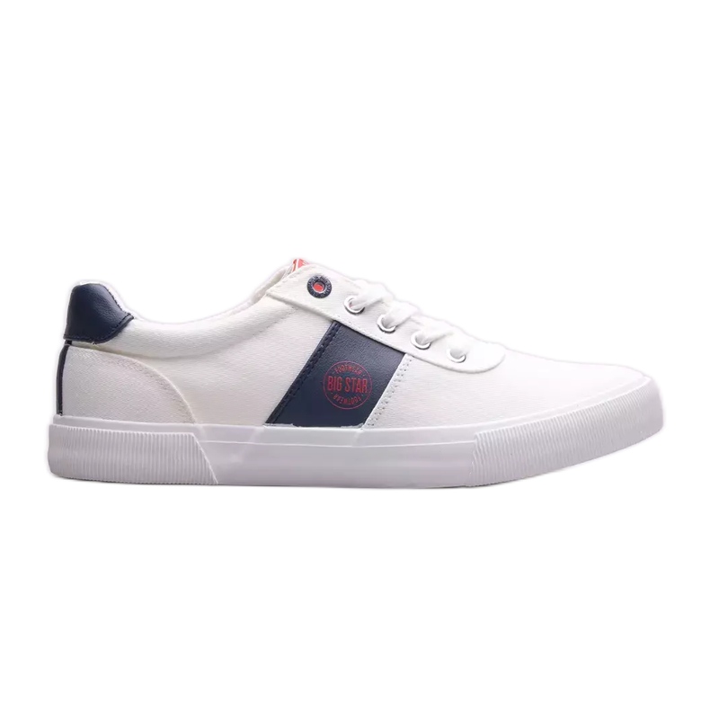 Tênis masculino Big Star JJ174253 branco azul marinho