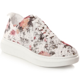 Sapatos de renda de mulher com flores multicoloridas Artiker 52C2480 multicolorido