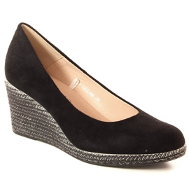 Sapatilha feminina de camurça preta Potocki SZ12024 preto