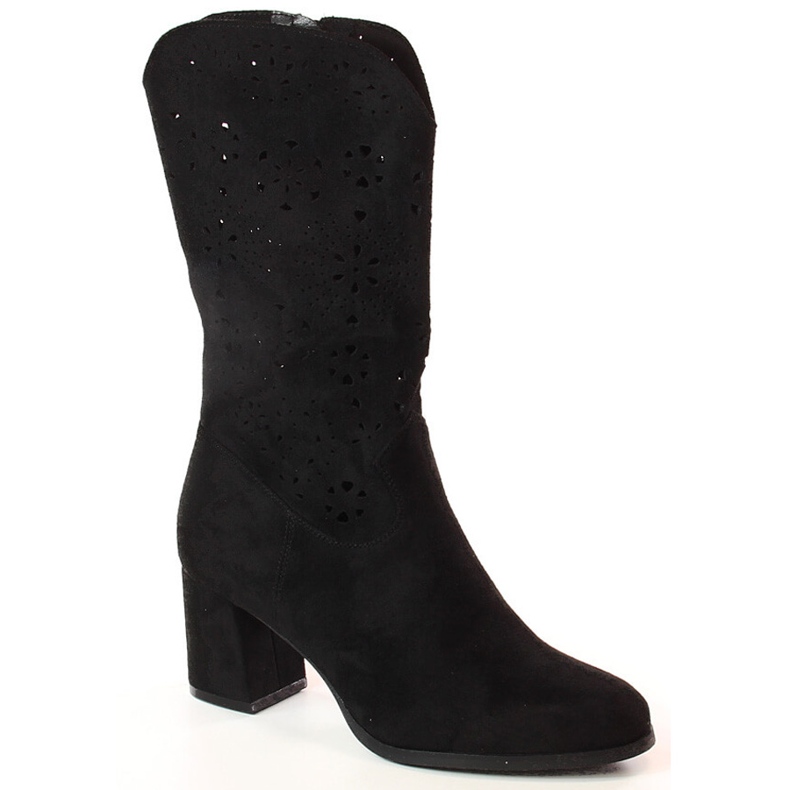 M. DASZYŃSKI Botas de caubói de mola pretas femininas M.Daszyński SA156-11 preto M. DASZYŃSKI Botas de caubói de mola pretas femininas M.Daszyński SA156-11 preto