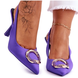 FS1 Alfinetes da moda com decoração e zircônias cúbicas roxas Alexia roxo