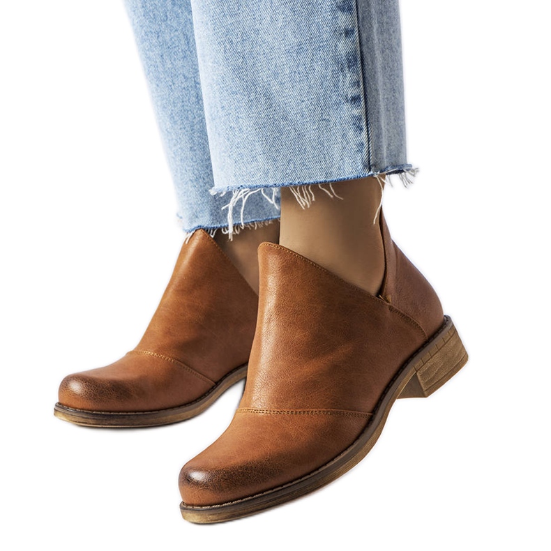 PA1 Botas marrons com cabedal irregular Lacombe castanho PA1 Botas marrons com cabedal irregular Lacombe castanho
