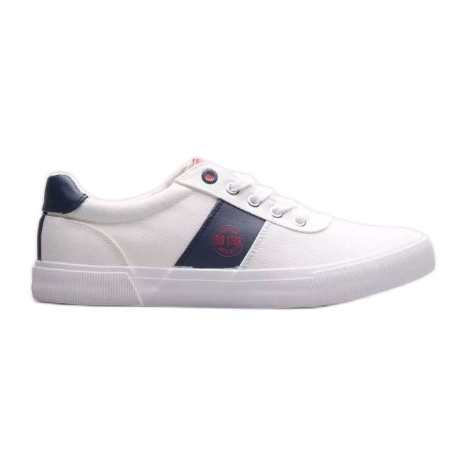 Sapatos Big Star M JJ174253 branco azul marinho
