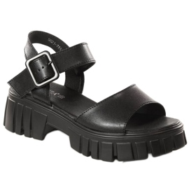 Sandália com Plataforma Vinceza W JAN196A preto