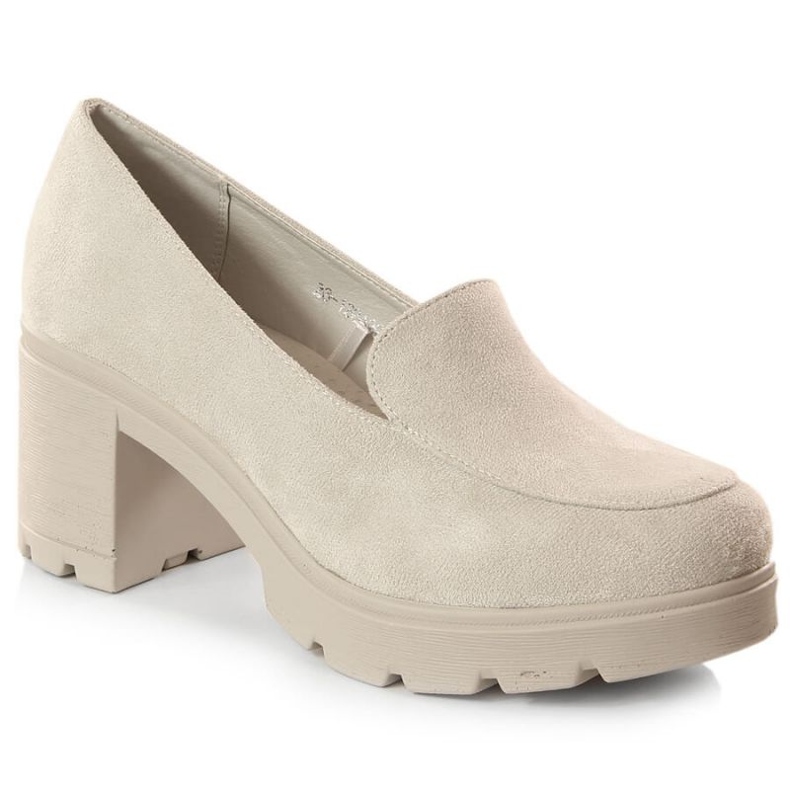 Sapatos de salto alto e plataforma de camurça Potocki W WOL134B cinza Sapatos de salto alto e plataforma de camurça Potocki W WOL134B cinza