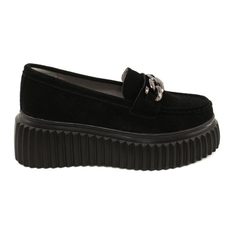 Mocassins de camurça Filippo DP4450 BK preto
