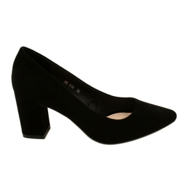 Sergio Leone Sapatos de salto de camurça PB414 pretos