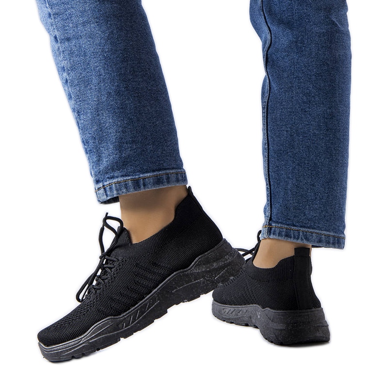 Belluci Tênis preto com cabedal flexível Gois