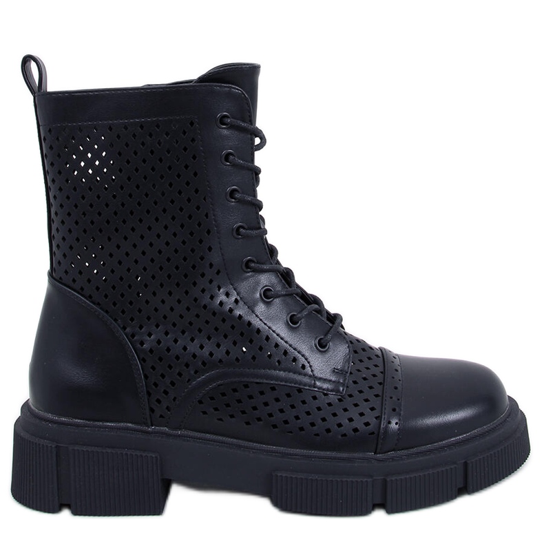 BM Bota com amarração preta Wyman Black preto BM Bota com amarração preta Wyman Black preto