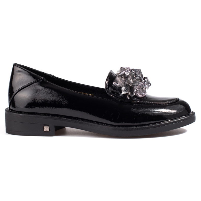 W. Potocki Sapatos de mulher lacados com decoração Potocki preto