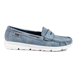 Mocassins de mulher Openwork Shelovet azuis azul Mocassins de mulher Openwork Shelovet azuis azul