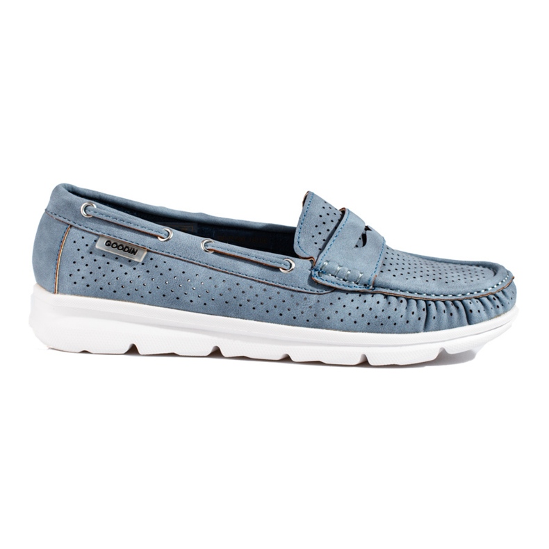 Mocassins de mulher Openwork Shelovet azuis azul