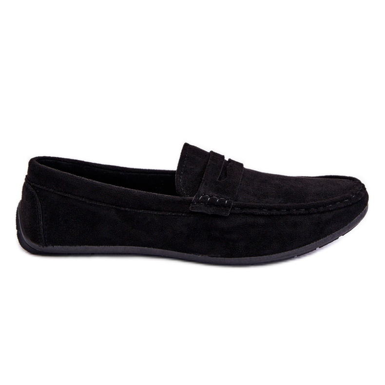 Mocassins masculinos de camurça preto Mack
