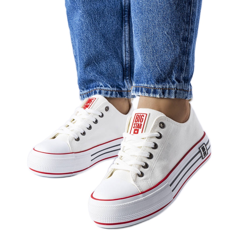 Tênis branco na plataforma Big Star LL274180