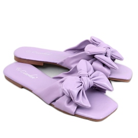 Escorregas Minnen Purple Bow roxo