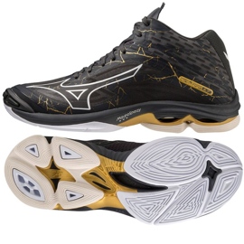 Sapatos Mizuno Wave Lighting Z7 Mid M V1GA225041 preto preto Sapatos Mizuno Wave Lighting Z7 Mid M V1GA225041 preto preto