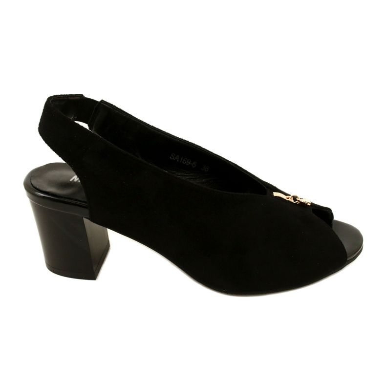 Sandálias femininas no Daszyński Post SA169-6 Black preto