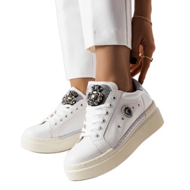 PA1 Tênis branco com salto baixo Cuillerier